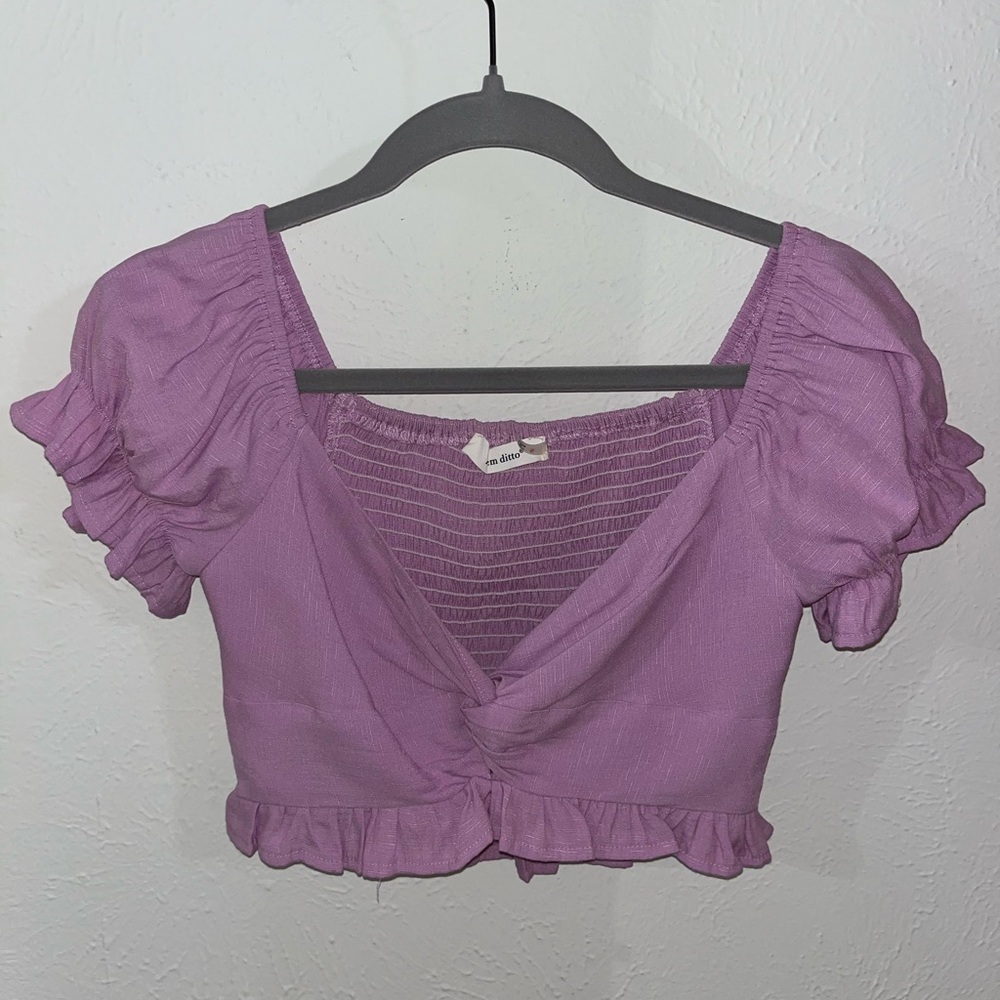 Lavender Puff Sleeve Blouse Idem Ditto